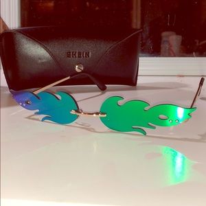 Flame Rimless Sunglasses